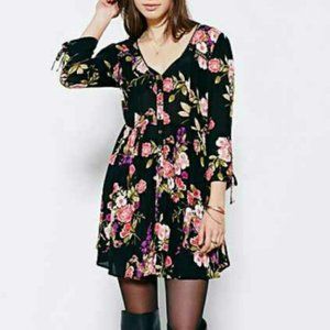 urban outfitters ecote lizzie floral dress- corset